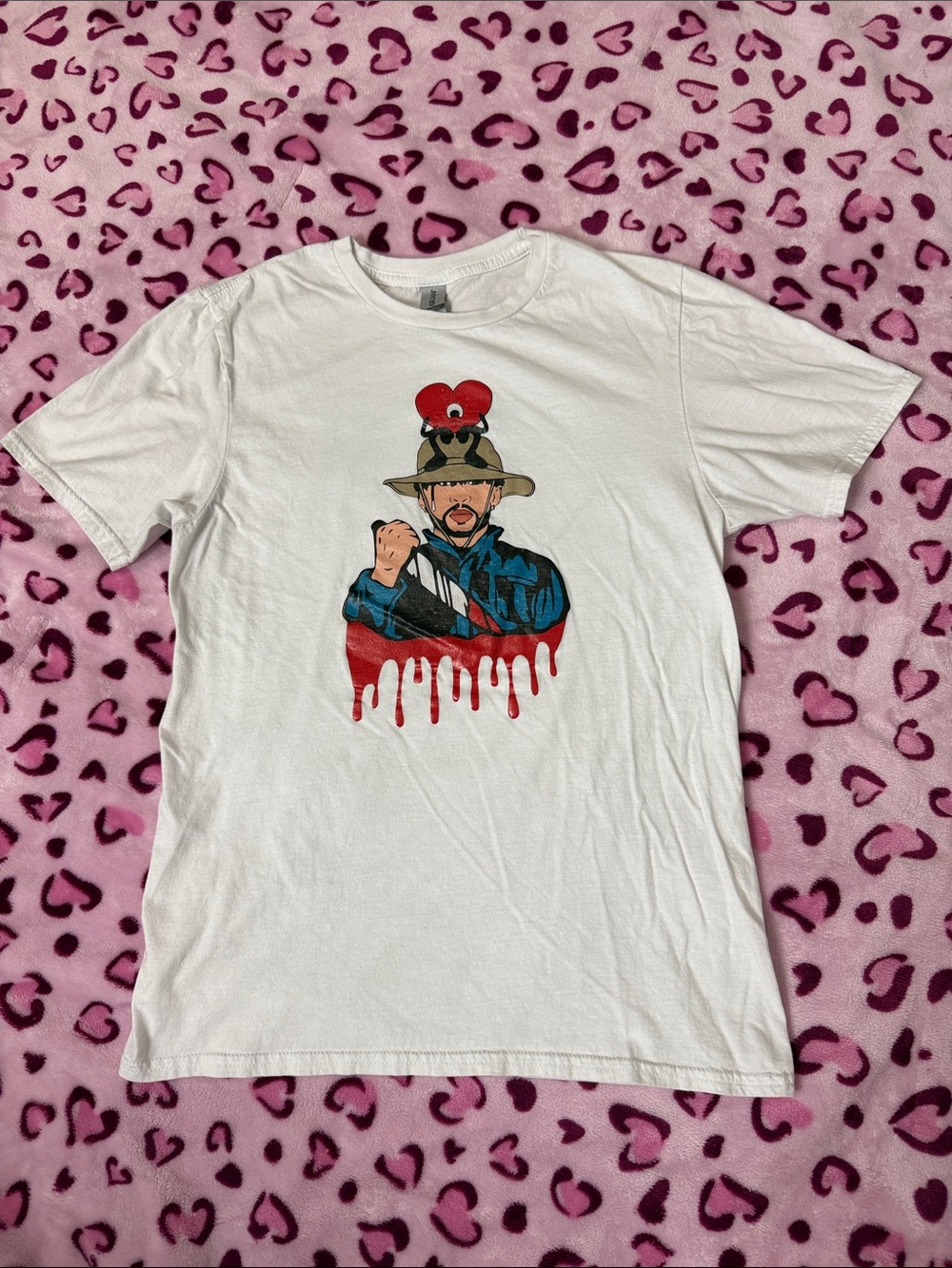 Bad Bunny Graphic White T-Shirt Unisex
